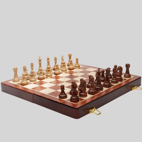 Folding Wooden 2 in 1 Chess Set