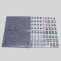 Chinese Mahjong Game Set - 144 Pieces Blue-Gray Marble Gift Box