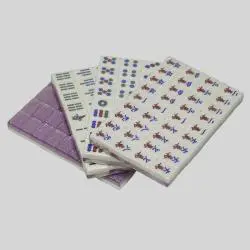 Acrylic Crystal Mahjong Set - 146 Tiles, Box, Dice, Wind Indicator