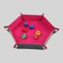 Hexagonal Dice Tray - PU Velvet TCG DND Storage Box