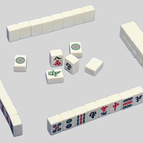 Mahjong Table Mat - Blue Rubber Playing Carpet