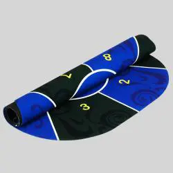 Custom Rubber Play Mat - Logo, Poker, Gambling, Round Shape