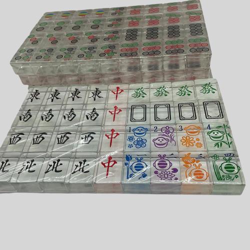 Custom Acrylic Mahjong Set - Transparent Gift Set with Logo