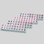 44mm Auto Mahjong Set - 4 Player Green Back Melamine Tiles