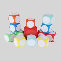 Customized Round Dot Dice - Green Blue EVA Foam Game Dice