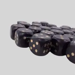 Custom Wooden Dice Set - Black, Mahjong, Bulk, Personalized