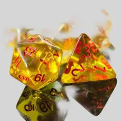 Udixi Polyhedral Resin Dice Set - D&D RPG Dice