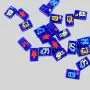 Custom Pink Blue Mahjong Tiles - Acrylic Game Set