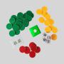 Taiwan Mahjong Set - 144 Tiles, 4 Rules, 3 Dice, Brown PVC Box