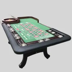 Factory Wooden Poker Table with Roulette - Custom Casino Game Table