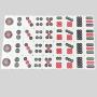 Custom 156PC Wooden Mahjong Table Set
