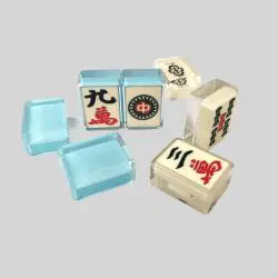 Crystal Mahjong Tiles Set - Casino Quality, Custom Rectangle