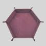 Hexagonal Dice Tray Storage Box - PU Leather Velvet