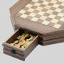 Octagonal Wooden Magnetic Chess Set - 35x35cm