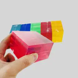 Custom Neon Acrylic Tumble Tower Blocks Set