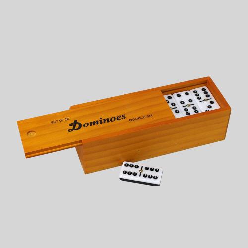 Acrylic & Mixture Deluxe Dominoes Double Six Wooden Set (3+)