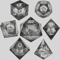 Resin D&D Dice Set - Handcrafted Polyhedral Dice