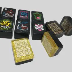 Custom Multi Color Logo Mahjong Set - Translucent Tiles