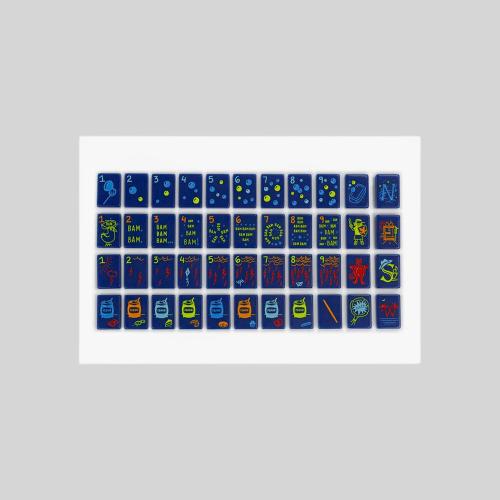 Acrylic Mahjong Tile Set - Family Strategy Game Gift