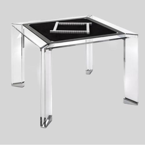 Transparent 4 Player Acrylic Chess Table