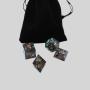 Handcrafted Resin D&D Dice Set - Galaxy Dark Inclusion Dice