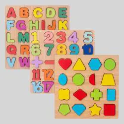 Wooden Alphabet Number 3D Puzzle Toy Wholesale