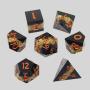 Colorful Resin DND Dice Set - 7Pcs Polyhedral Dice