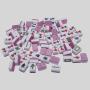 Pink Acrylic Mini Mahjong Set - Silk Gift for Board Game