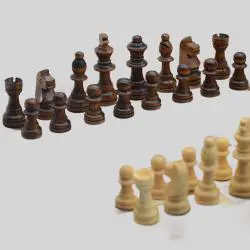 Octagonal Magnetic Wooden Chess Set - 35x35cm