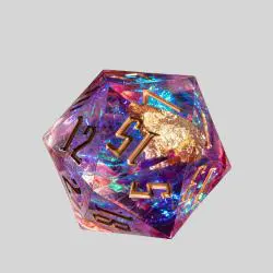 Udixi Polyhedron D20 Dice - Resin RPG Logo