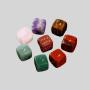 Natural Stone Gem Dice Mahjong Games - 15mm Jade Crafts