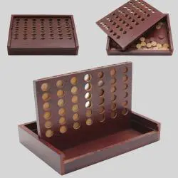 Four in a Row Family Game - Eco-Friendly Bamboo & Plastic