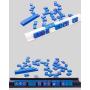 Acrylic Mini Mahjong Set - Blue Glitter Casino Game