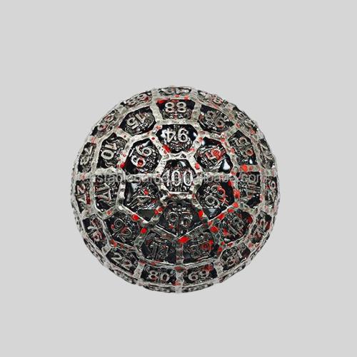 HS DICE D100 Hollow Metal Polyhedral Dice