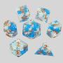 Colorful Resin DND Dice Set - 7Pcs Polyhedral Dice
