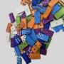 Acrylic Dominoes Set - Jumbo Glitter Tiles, Party Game
