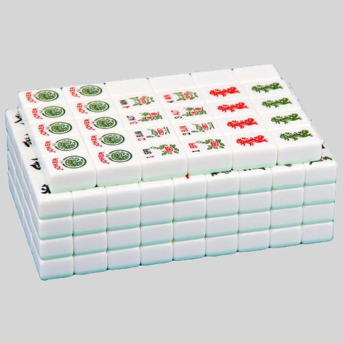 Mahjong Tiles Set - Melamine, Wear-Resistant, Custom Design