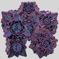 Lotus Metal D&D Dice Set - 40mm Polyhedral TRPG Dice
