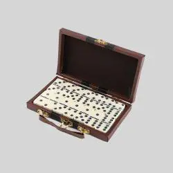 Domino Game Set – Leather Wood Case, Fashion Promotion Gift