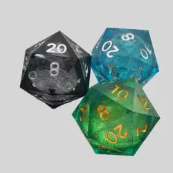 Giant Liquid Resin D20 Dice - JIAN AI RPG Tabletop Dice