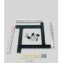 Acrylic Mahjong Set 144 Tiles Blue White Board Game