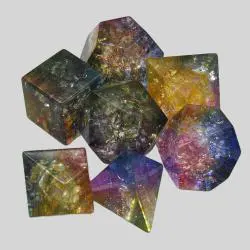 7PCS Dichroic Glass Dice - Nian RPG DND Games
