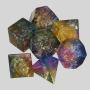 7PCS Dichroic Glass Dice - Nian RPG DND Games