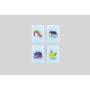 Custom Light Blue Singaporean Mahjong Tiles Set