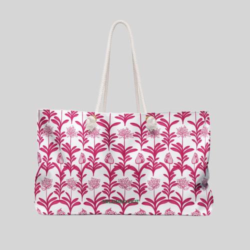 Custom Pink Mahjong Tile Bag - Canvas Storage with Rope Handles