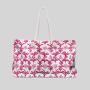 Custom Pink Mahjong Tile Bag - Canvas Storage with Rope Handles