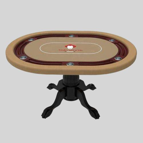 Texas Poker Table - Mini 6 Player Gambling Set