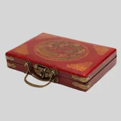 Portable Chinese Mahjong Set - 144 Tiles Game with Box