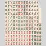 Mini Mahjong Set Ivory White Travel Game Tiles with Racks