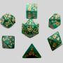 HS Blue Polyhedral Dice Set - DND RPG Acrylic Dice